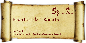 Szaniszló Karola névjegykártya